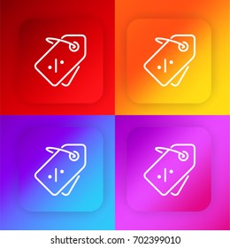 Discount four color gradient app icon set