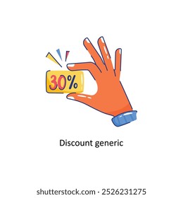 Discount generic doodle vector outline Sticker. EPS 10 file