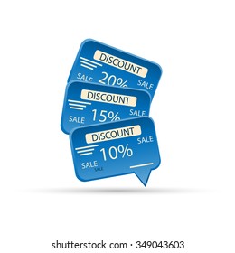 Discount gift cards, vector illustration.