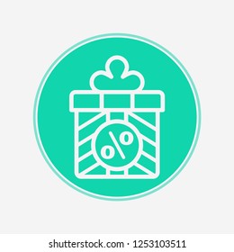 Discount gift vector icon sign symbol