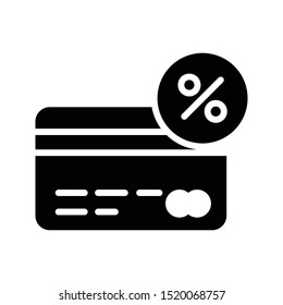 discount glyph flat vector icon
