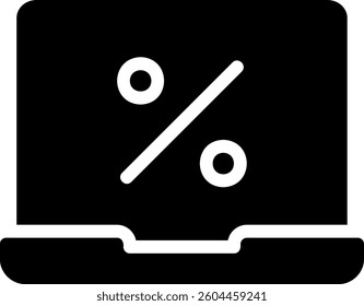 discount glyph icon illustration vector