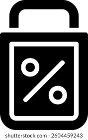 discount glyph icon illustration vector