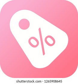 Discount glyph round corner multi color gradient BG