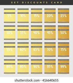 Discount gold from 5 to 99 . Price tag golden.  Black Friday. Clearance Sale.