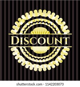 Discount gold badge or emblem