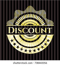 Discount golden emblem or badge Discount golden emblem or badge