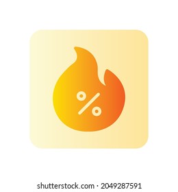 discount gradient icon isolated on white background
