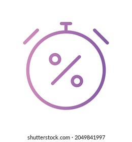 discount gradient icon isolated on white background
