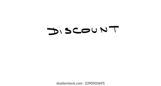 Discount handwriting vector, reduced price concept