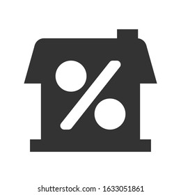 Discount, home icon, vector graphics