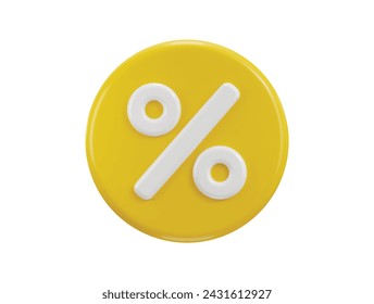 discount icon 3d rendering vector illustration