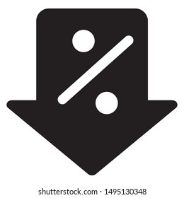Discount icon black vector illustrator