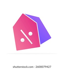 discount icon, colored flat vector. modern and minimalist design
