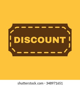 The discount icon. Coupon and gift, offer symbol. Flat Vector illustration