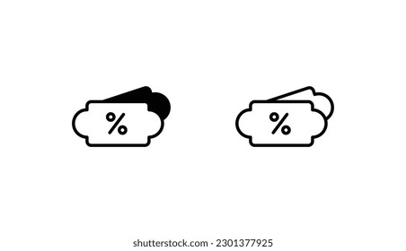 Discount icon design with white background stock illustration