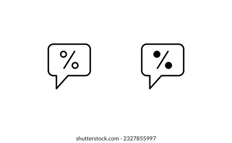Discount icon design with white background stock illustration