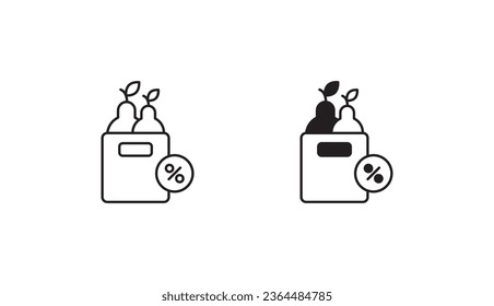 Discount icon design with white background stock illustration