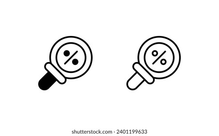 Discount icon design with white background stock illustration