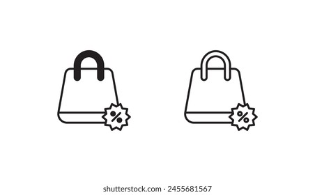 Discount icon design with white background stock illustration