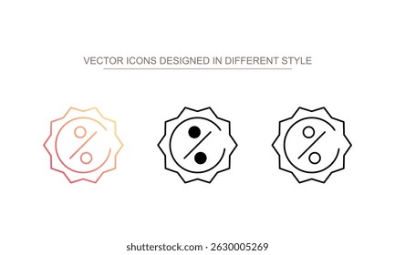 Rabatt-Symbol-Design mit weißem Hintergrund Stockgrafik