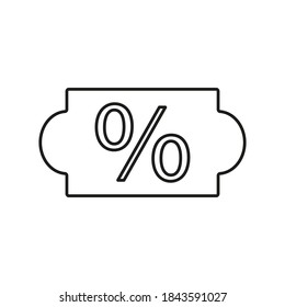 discount icon element of e-commerce icon for mobile concept and web apps. Thin line discount icon can be used for web and mobile. Premium icon on white background