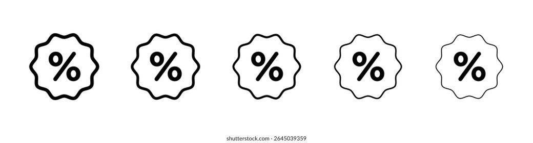 Discount icon filled flat sign concept for web design.