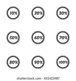 Discount icon. Flat vector illustration in black on white background. EPS 10
