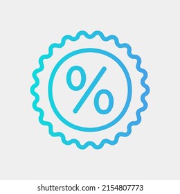 Discount icon in gradient style, use for website mobile app presentation