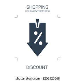 discount icon. high quality filled discount icon on white background. from shopping collection flat trendy vector discount symbol. use for web and mobile