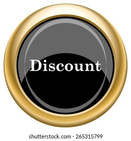 Discount icon. Internet button on white  background. EPS10 Vector. 