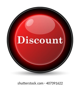 Discount icon. Internet button on white background. EPS10 vector
