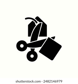 icono de descuento, icono de glifo aislado tema negocios y marketing