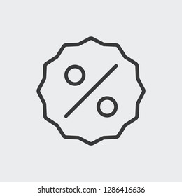 Discount icon isolated on background. Percentage symbol modern, simple, vector, icon for website design, mobile app, ui. Vector Illustration