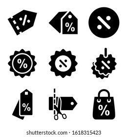 discount icon isolated sign symbol vector illustration - Collection of high quality black style vector icons
