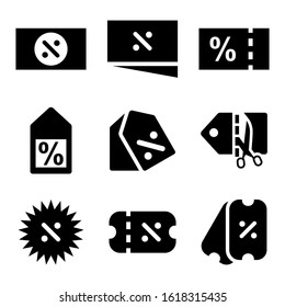 discount icon isolated sign symbol vector illustration - Collection of high quality black style vector icons
