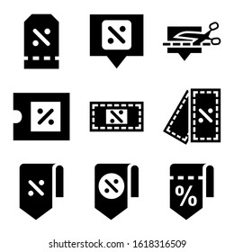 discount icon isolated sign symbol vector illustration - Collection of high quality black style vector icons
