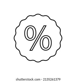 Discount icon in line style