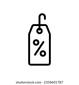 discount icon line style vector