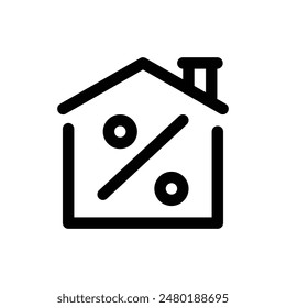 Icono de descuento estilo de línea Vector