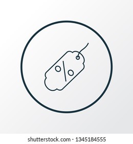 Discount icon line symbol. Premium quality isolated sale tag element in trendy style.