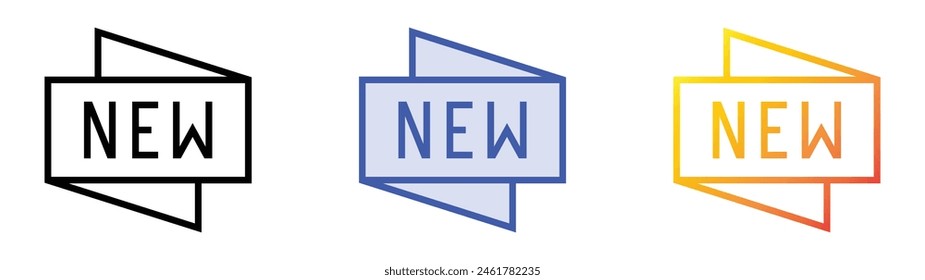 discount  icon. Linear, Blue Fill and Gradient Style Design Isolated On White Background