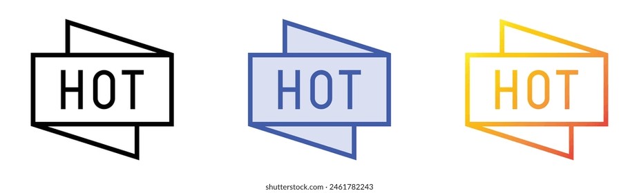 discount icon. Linear, Blue Fill and Gradient Style Design Isolated On White Background