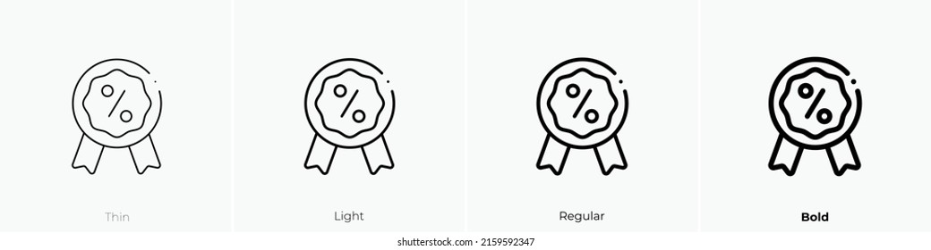 discount icon. Linear style sign isolated on white background. Vector illustration.