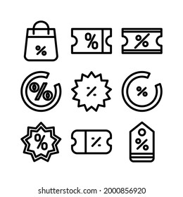 discount  icon or logo isolated sign symbol vector illustration - Collection of high quality black style vector icons
