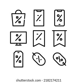 discount icon or logo isolated sign symbol vector illustration - Collection of high quality black style vector icons
