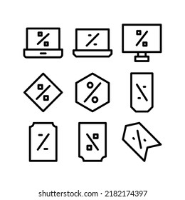 icono de descuento o logotipo símbolo de signo aislado ilustración vectorial - Colección de iconos vectoriales de estilo negro de alta calidad
