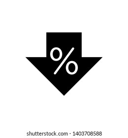 Discount icon or logo pictogram for web site design and mobile apps. Vector illustration .