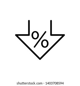 Discount icon or logo pictogram for web site design and mobile apps. Vector illustration .