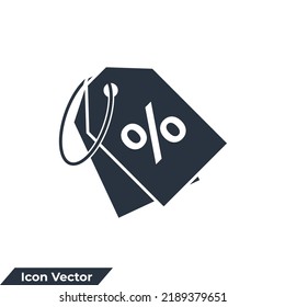 discount icon logo vector illustration. Shopping tags symbol template for graphic and web design collection